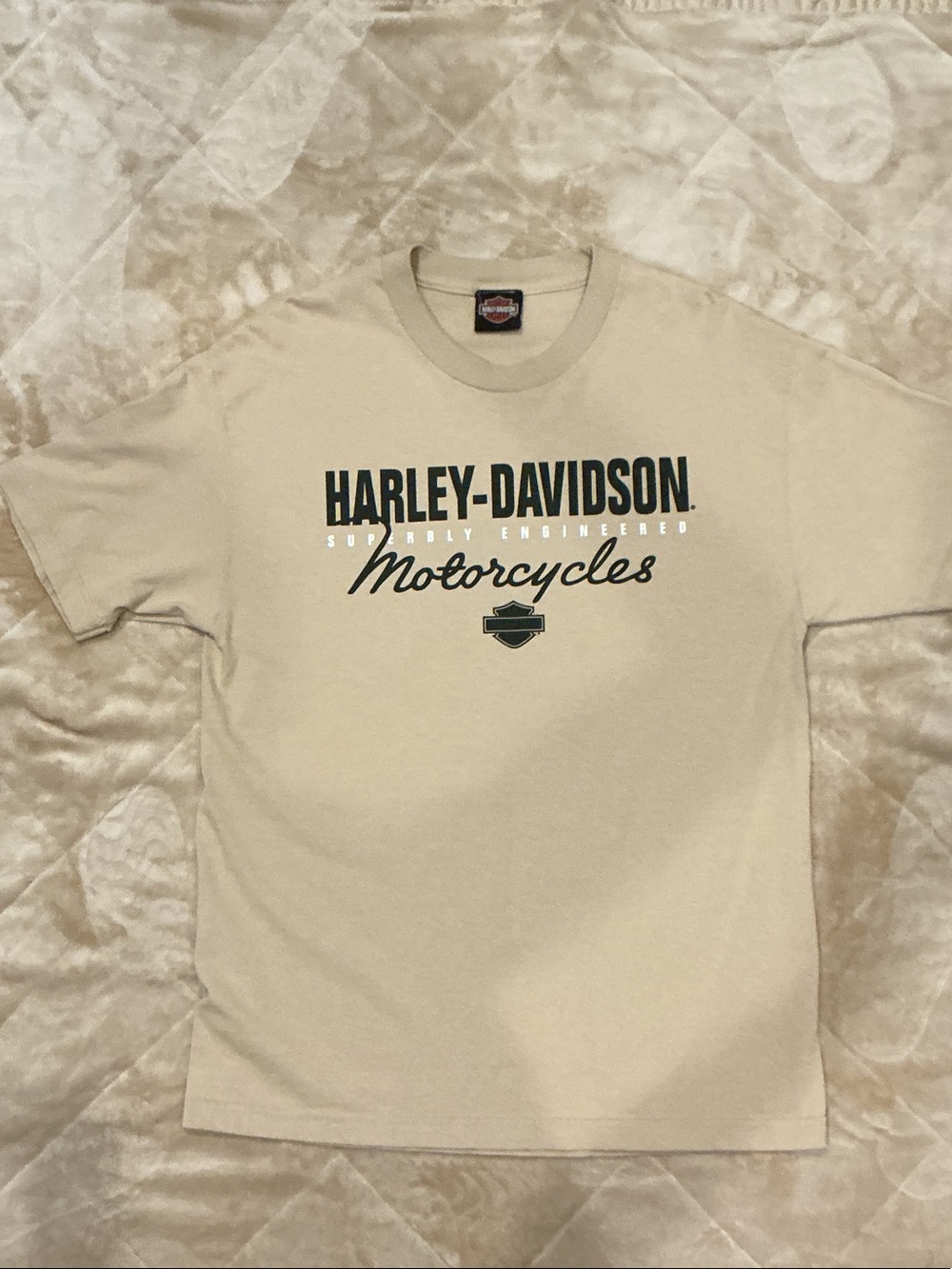 Harley-Davidson Beige Graphic Motorcycles Tee